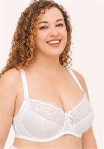 Rita Lace Cup Underwire Balcony Bra White
